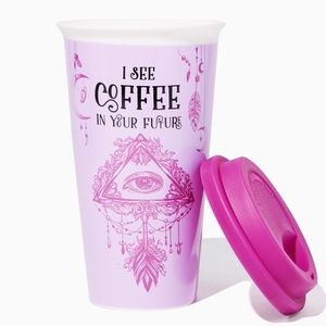 I see coffee in your future cup mug with lid cute
